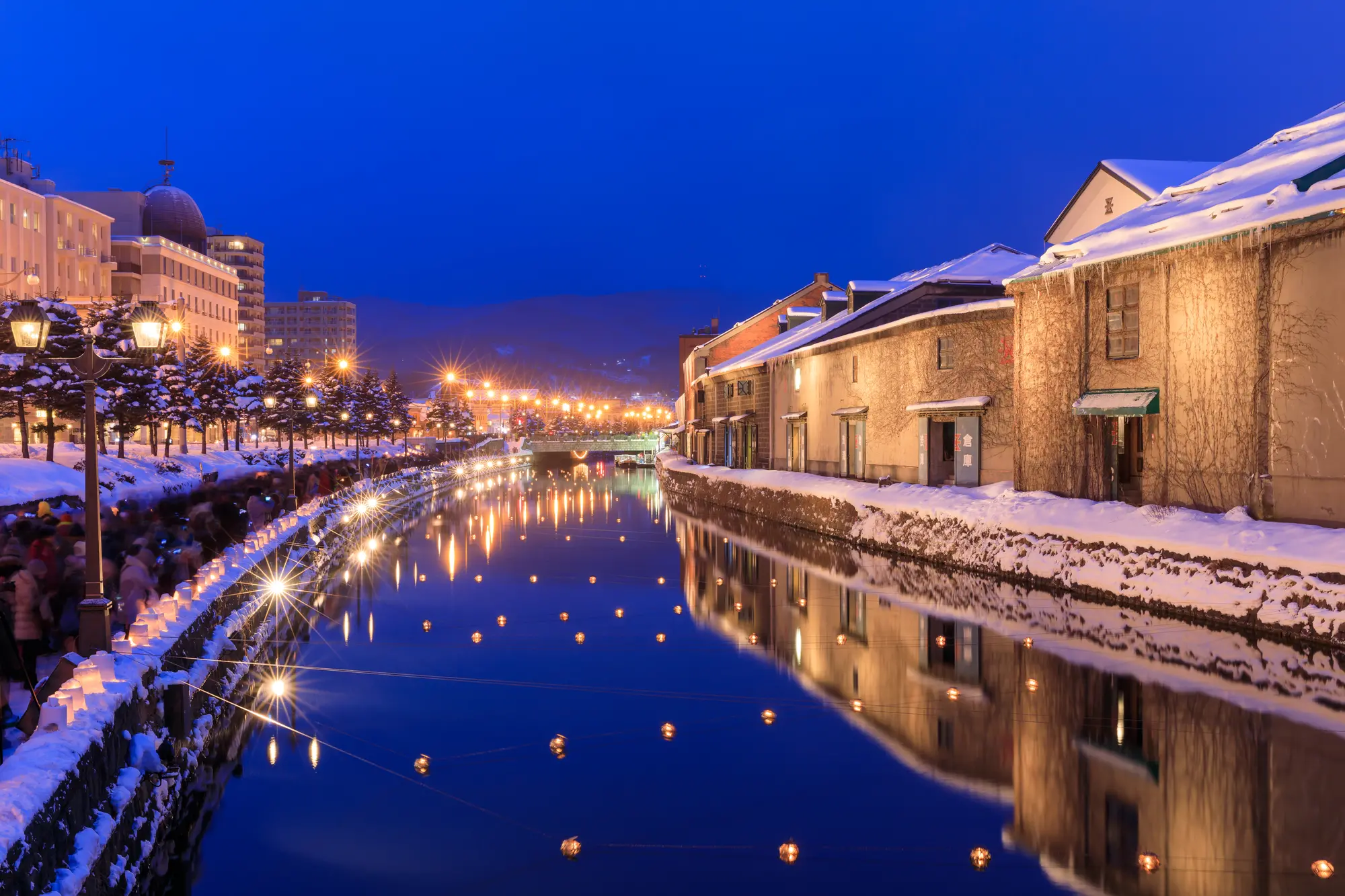 小樽運河の雪あかりの路(小樽市)