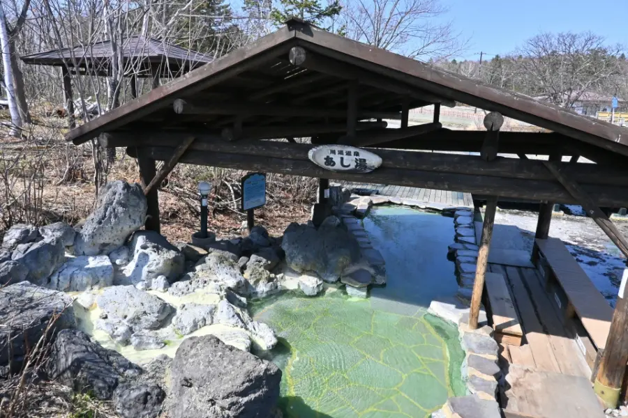 屋根のある露天風呂